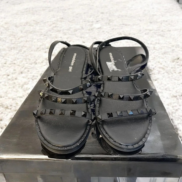 Madden‎ Girl Black Studded Sandals - Picture 2 of 3